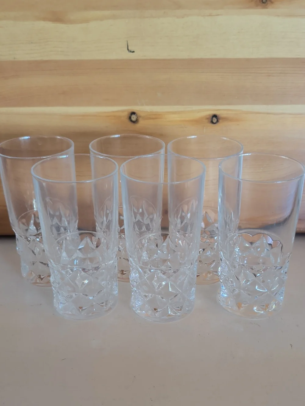 6 pcs. Cristal D'Arques-Durand Drinking Glasses.